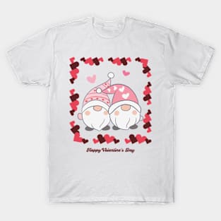 Happy Valentine’s Day Gnome Couple T-Shirt